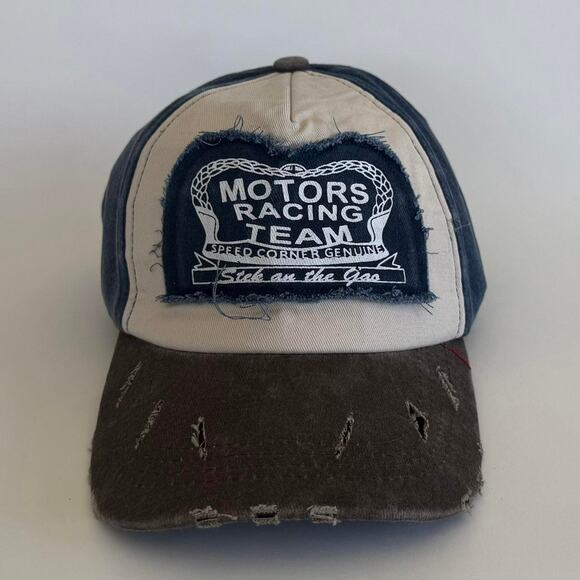 Other Other - Y2K Distressed Motors Racing Trucker Hat – Grey Brim, Unisex, Brand New
